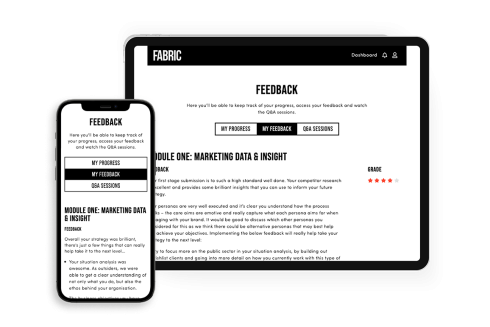 Personalised feedback 